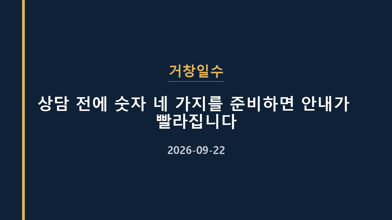 거창일수 상담 전에 숫자 네 가지를 준비하면 안내가 빨라집니다