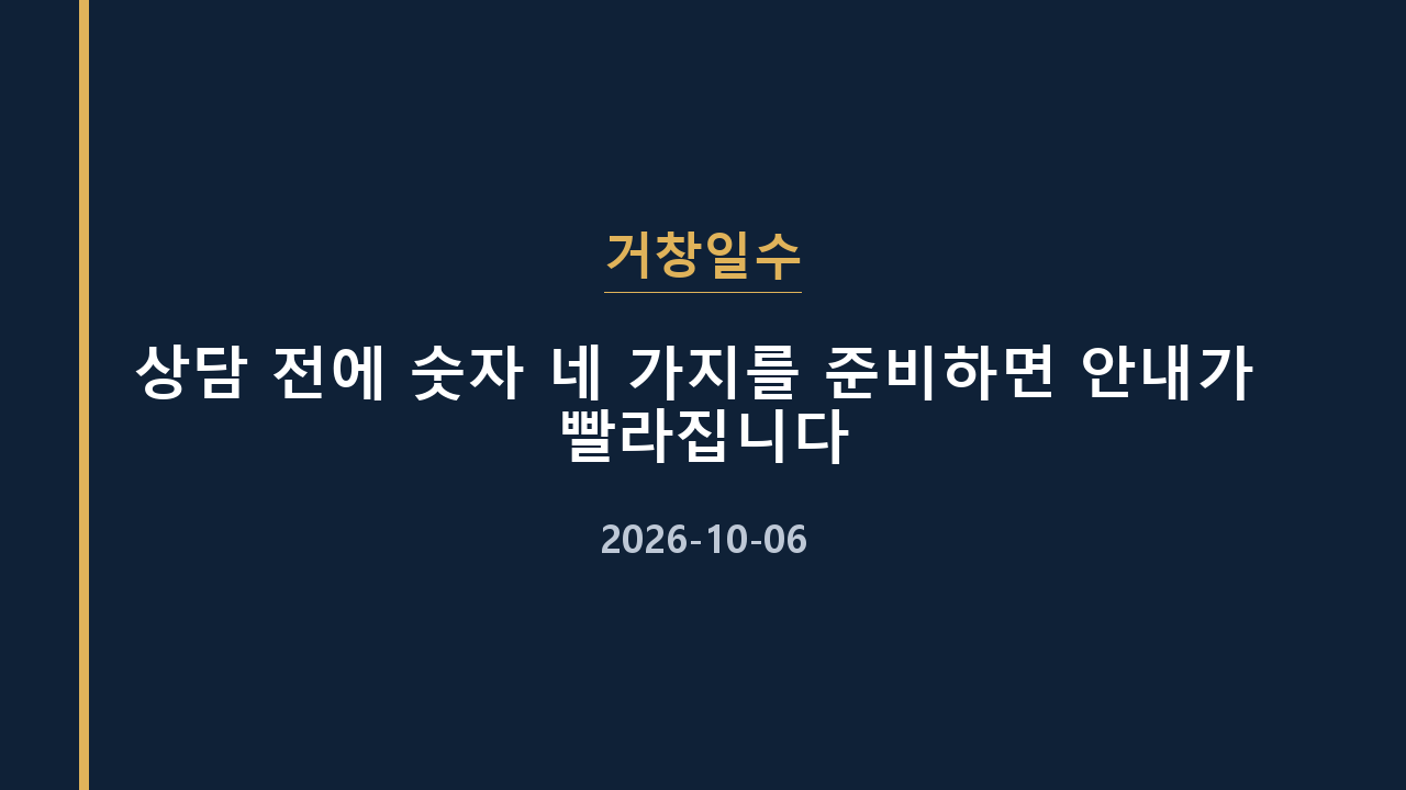 거창일수 상담 전에 숫자 네 가지를 준비하면 안내가 빨라집니다