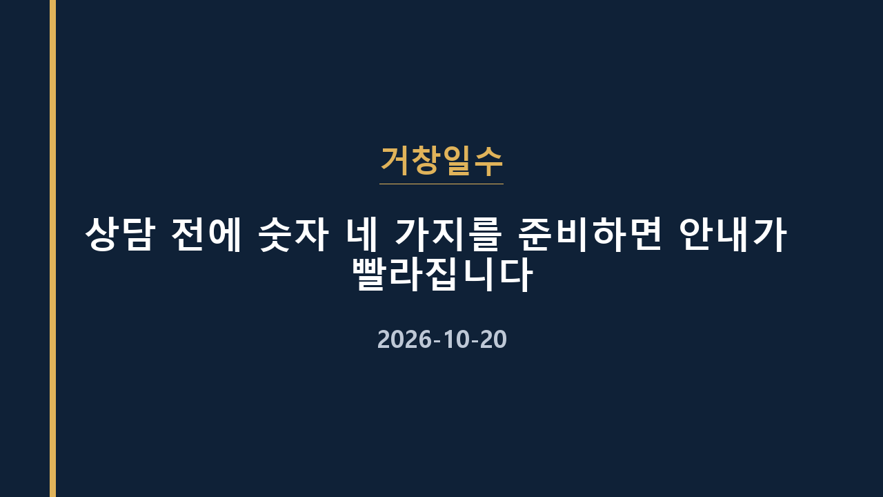 거창일수 상담 전에 숫자 네 가지를 준비하면 안내가 빨라집니다
